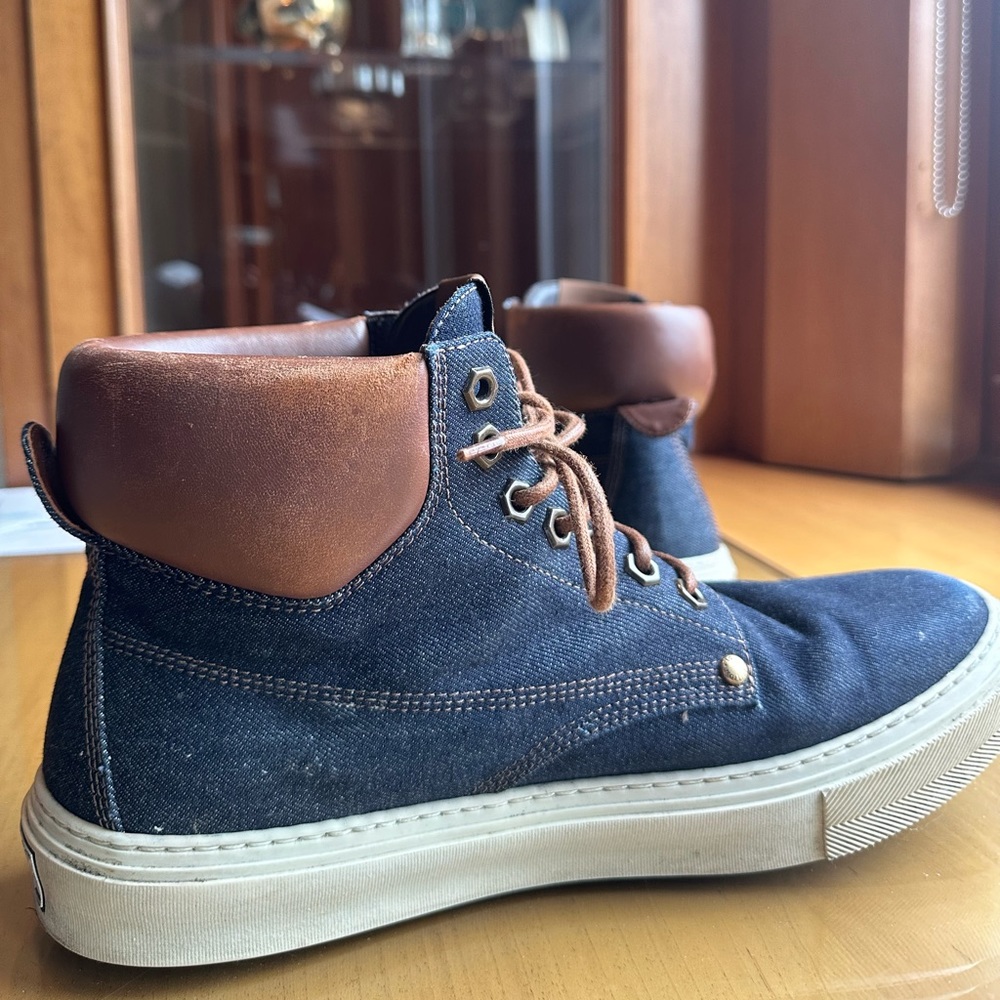 LOUIS VUITTON denim and leather sneakers (RARE!) - Picture 3 of 8
